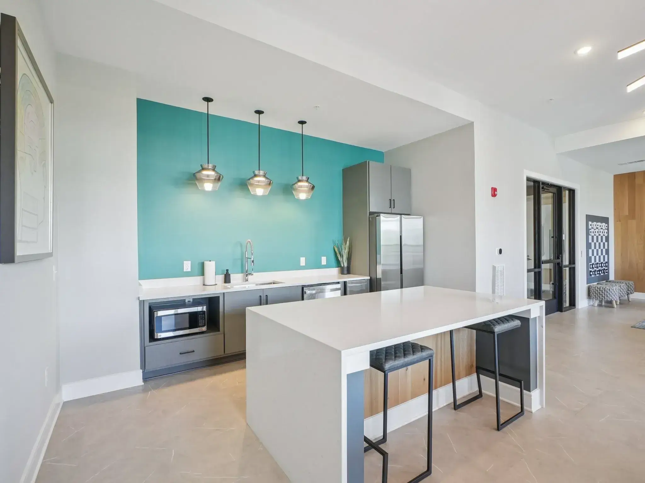 Lofts at Knightdale Station - Sky Lounge kitchen-36