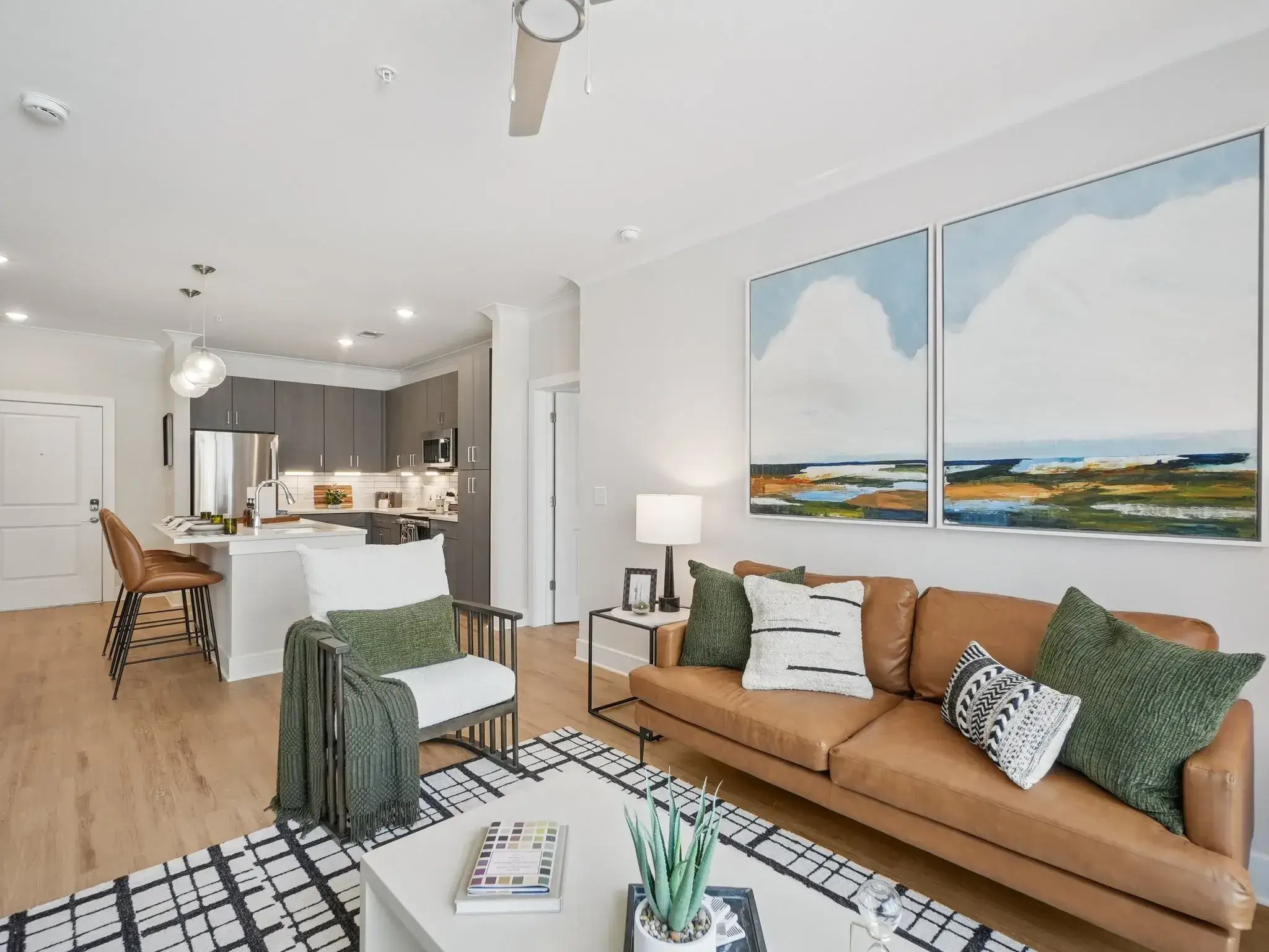 Lofts at Knightdale Station living room-25